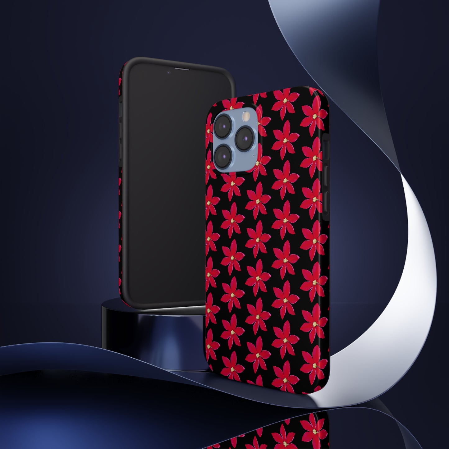 Regency Clematis Black Tough Phone Case