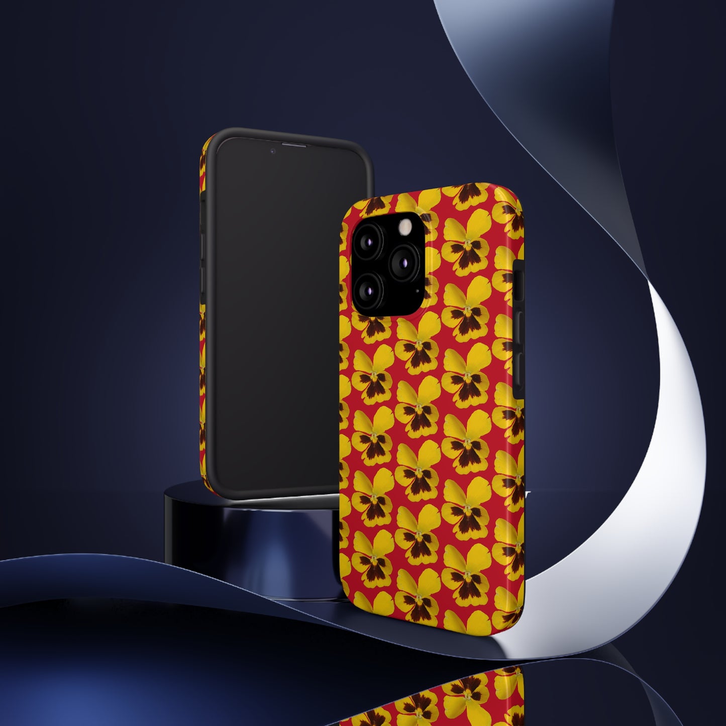 Yellow Pansy Red Tough Phone Case