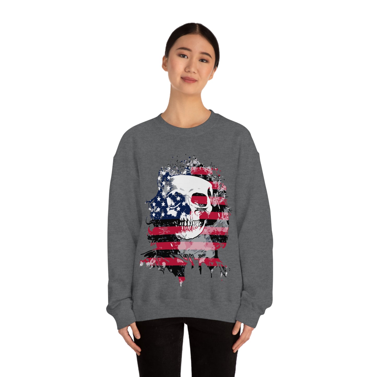 Skull and Flag Unisex Heavy Blend™ Crewneck Sweatshirt