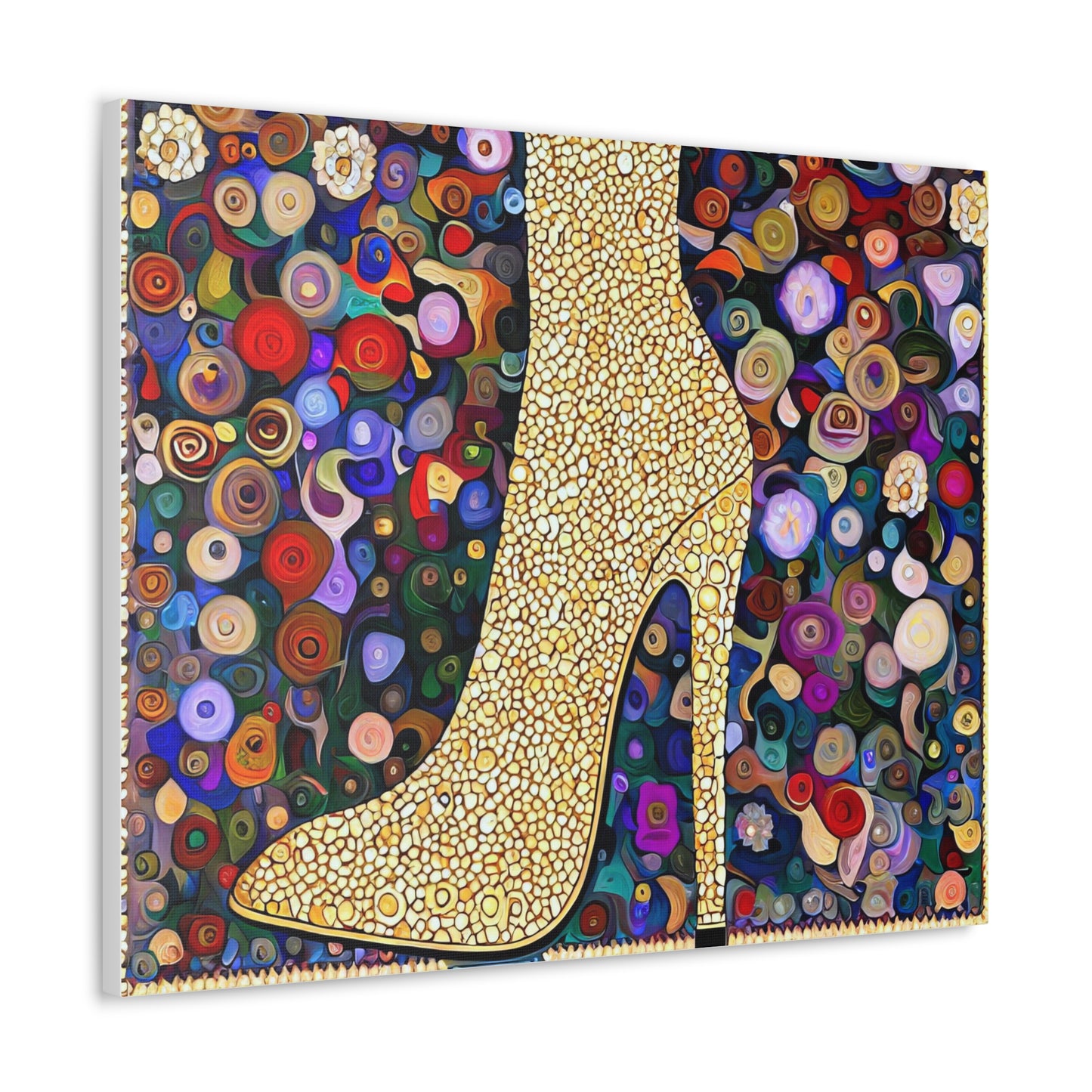 Gold Shoe  - Canvas Wall Art