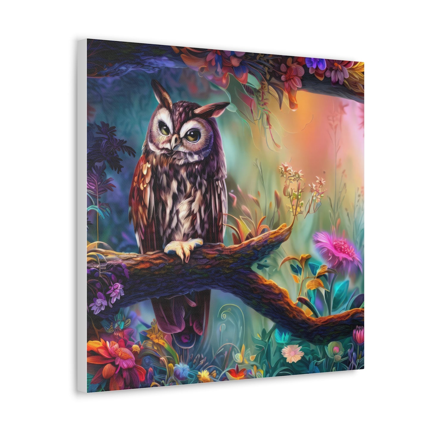 North Dakota Owl - Canvas Wall Art