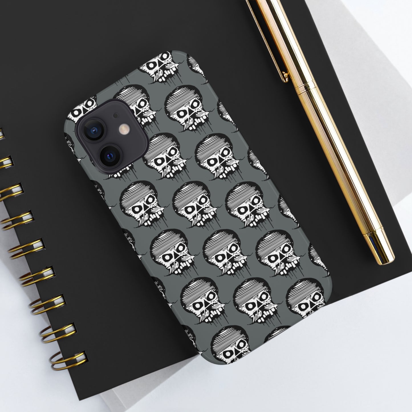 Skull Grey Tough Phone Case