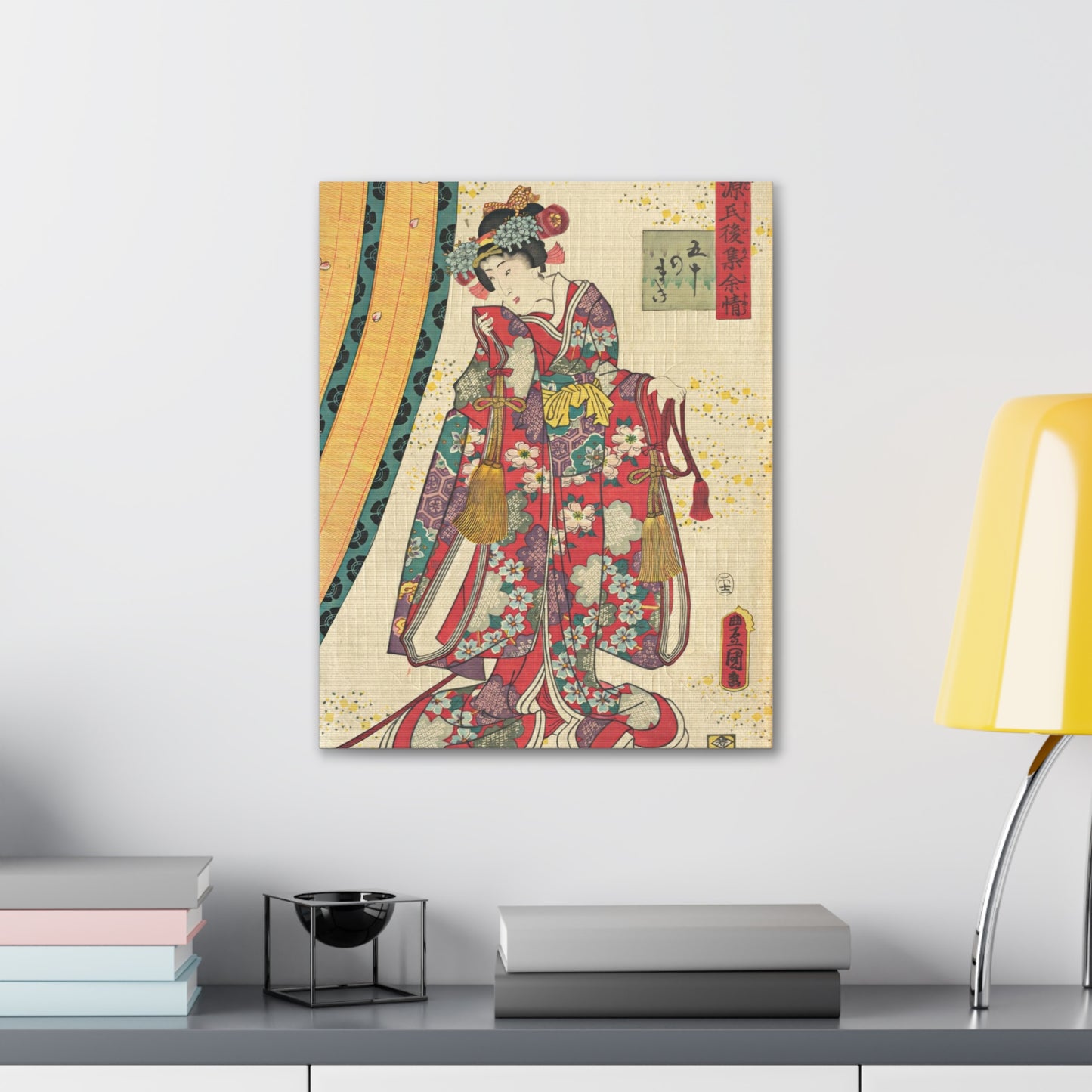 Utagawa Kunisada - Parody of the Third Princess and Kashiwagi Wall Art