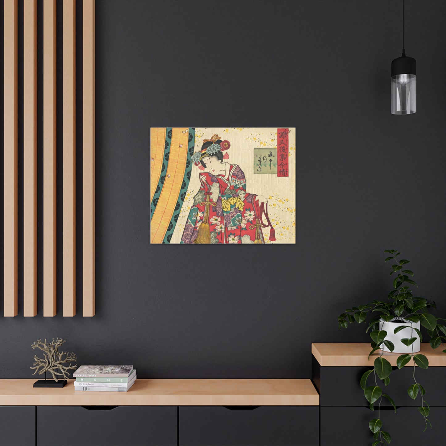 Utagawa Kunisada - Parody of the Third Princess and Kashiwagi Wall Art