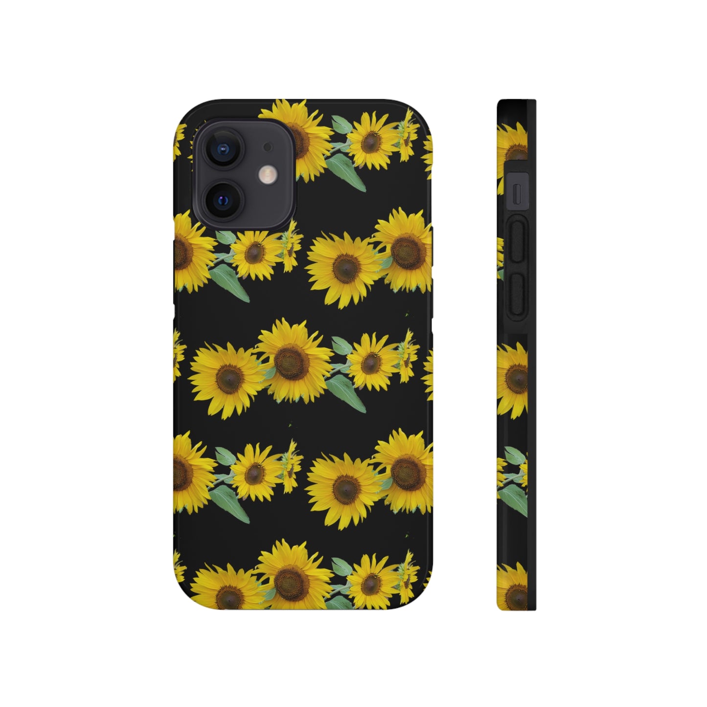 Sunflower Cluster Black Tough Phone Case