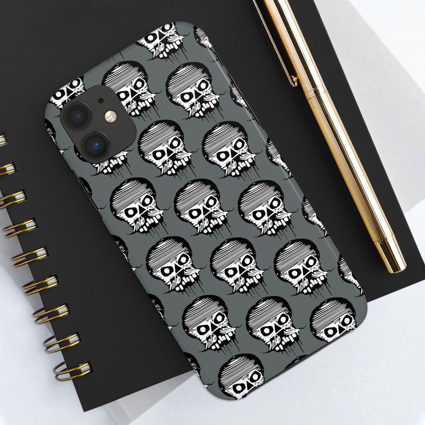 Skull Grey Tough Phone Case