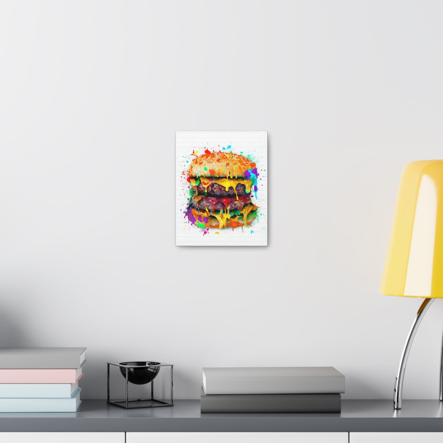 Double Cheese Burger  - Canvas Wall Art