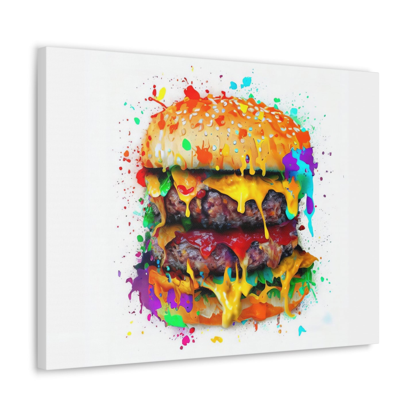 Double Cheese Burger  - Canvas Wall Art