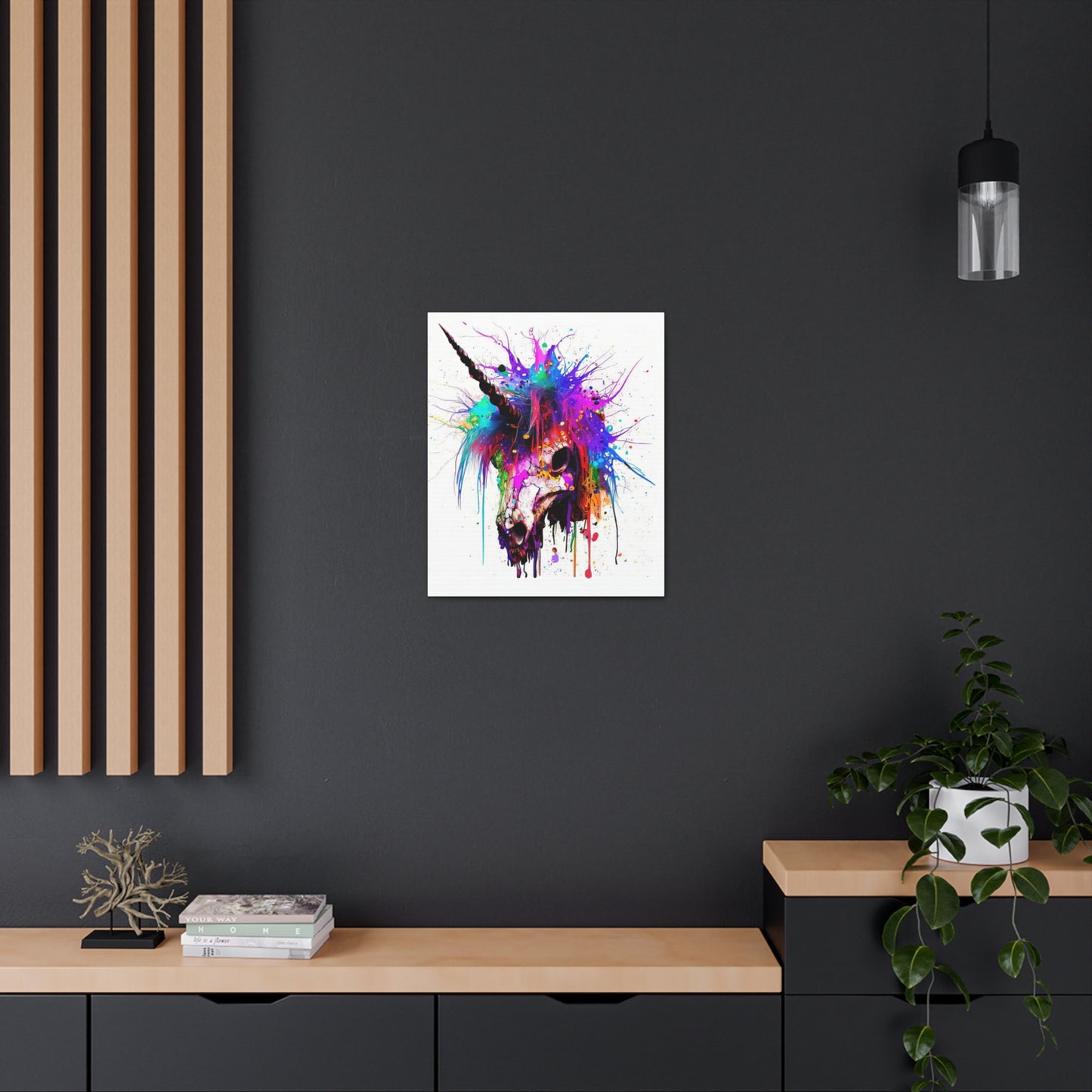 Unicorn Skull - Canvas Wall Art