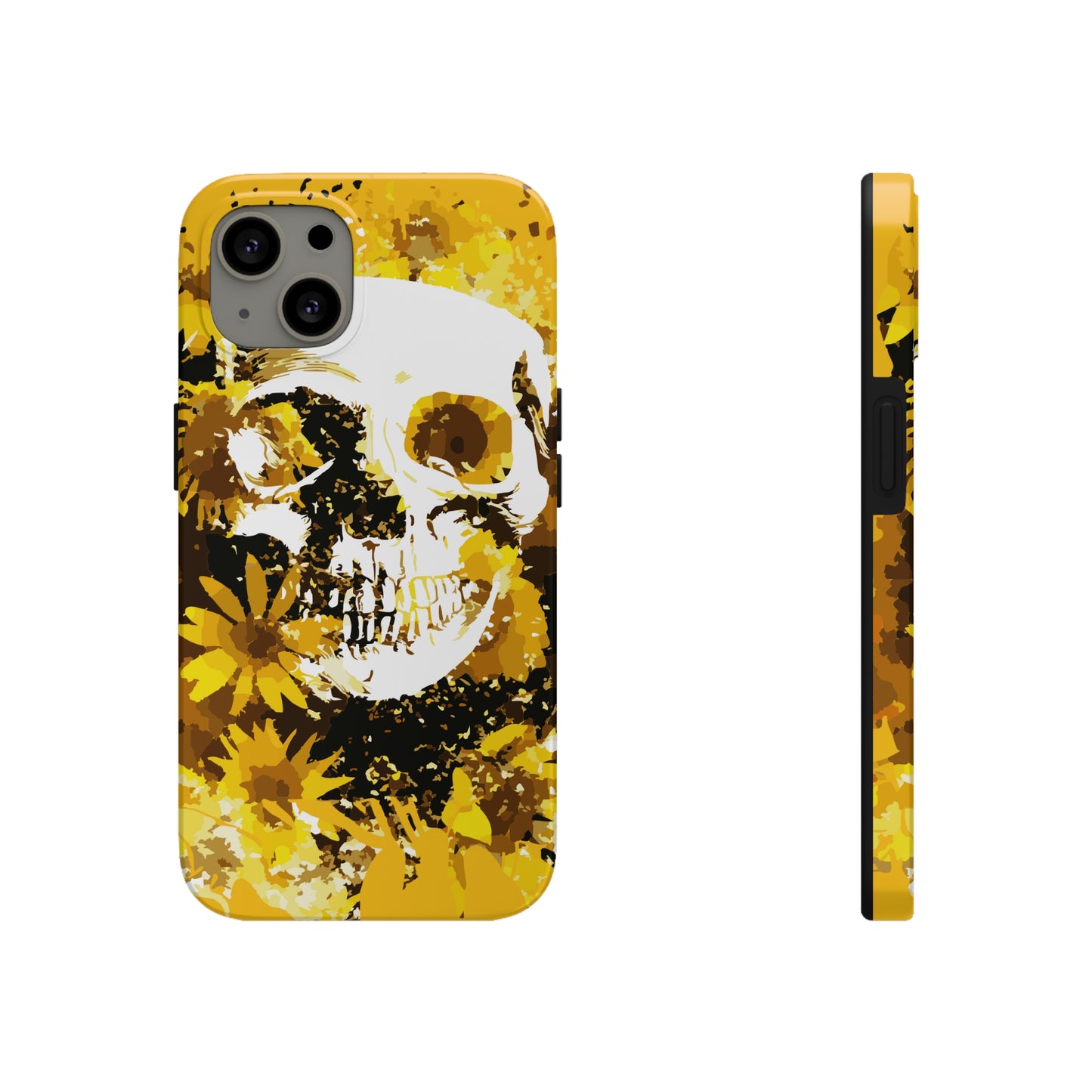 Sunflower Skull Tough Phone Case