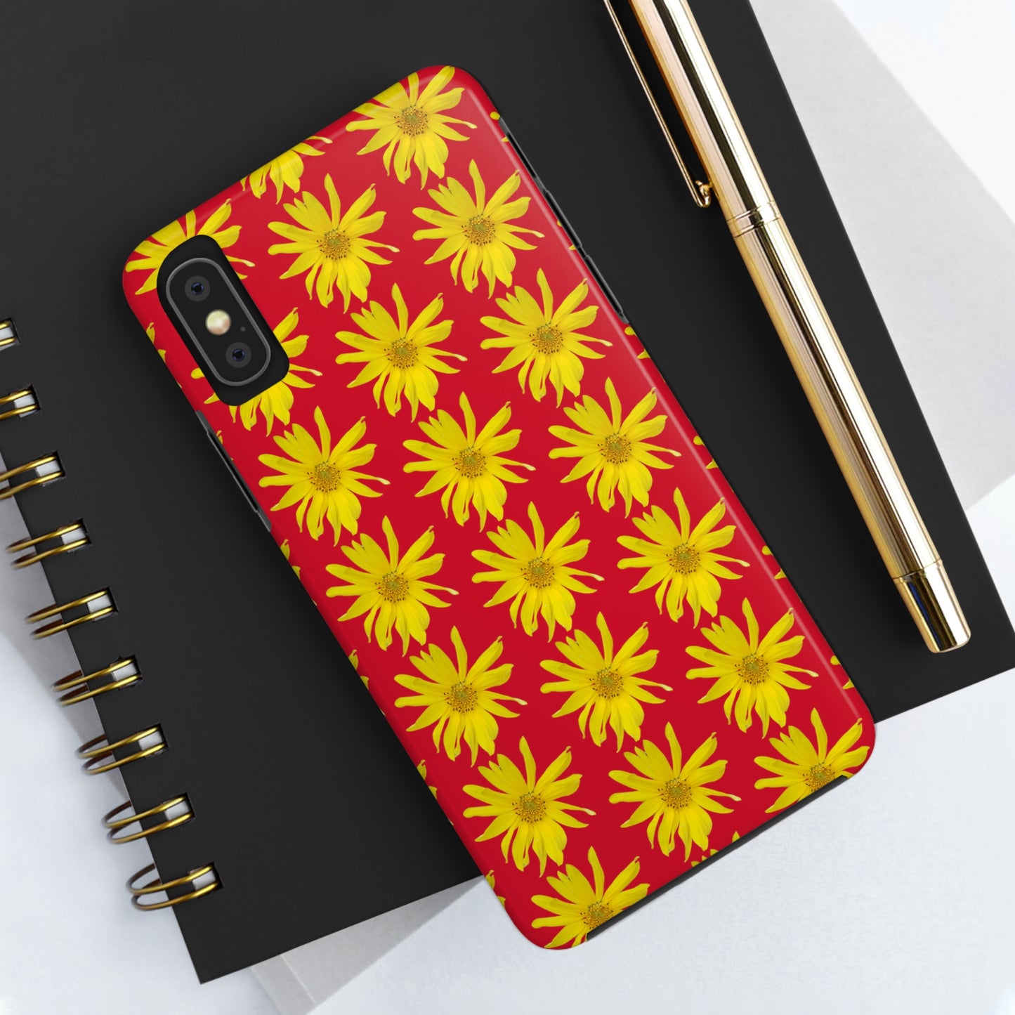 Wild Sunflower Red Tough Phone Case