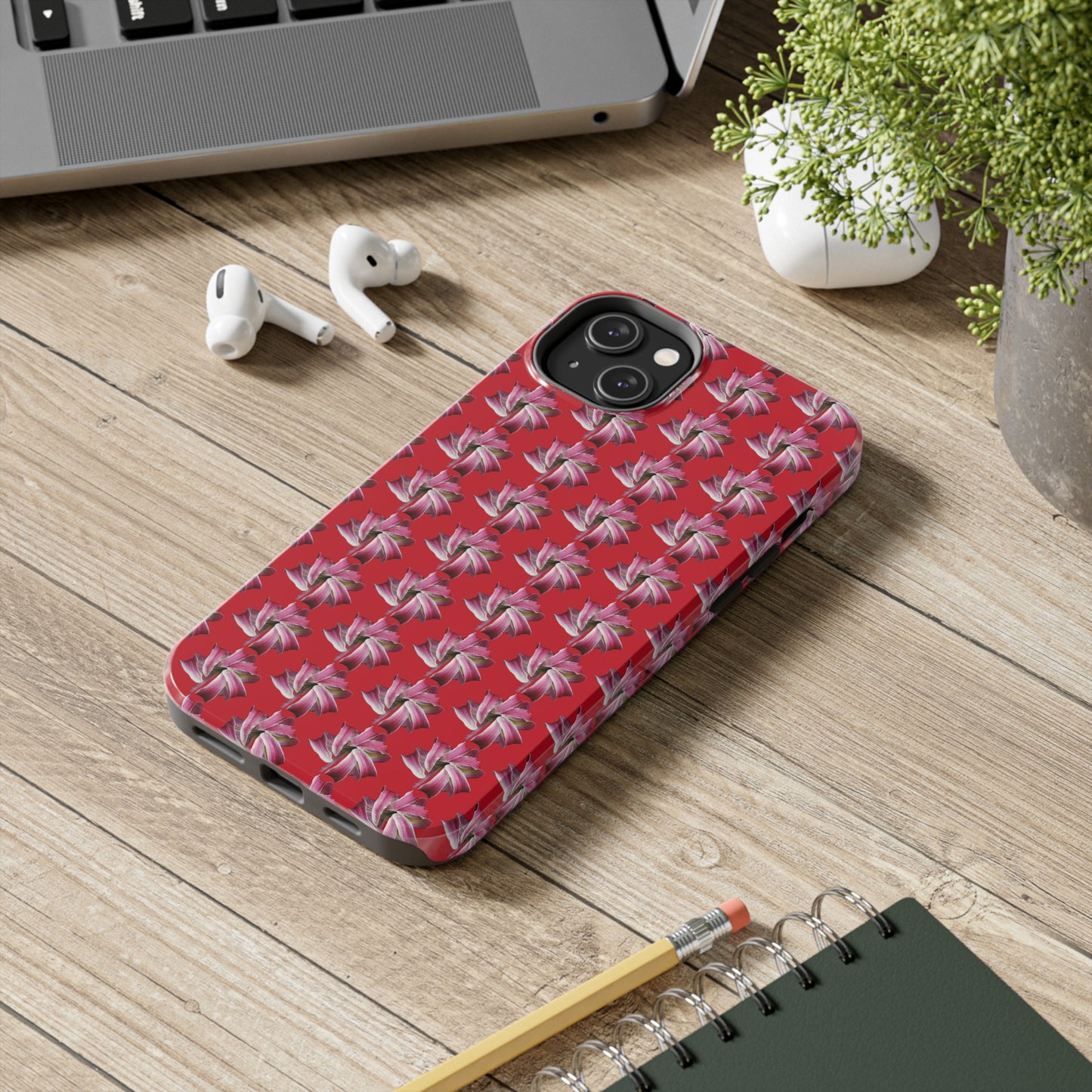 Morning Lily Red Tough Phone Case