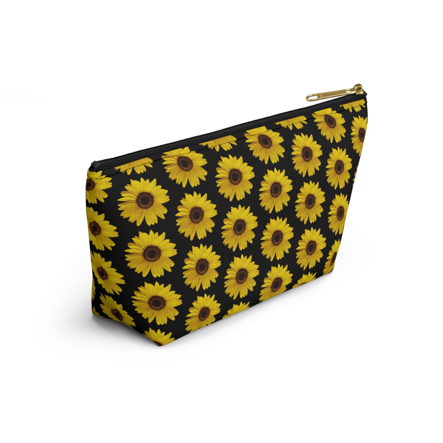 Sunflower Black Accessory Pouch w T-bottom