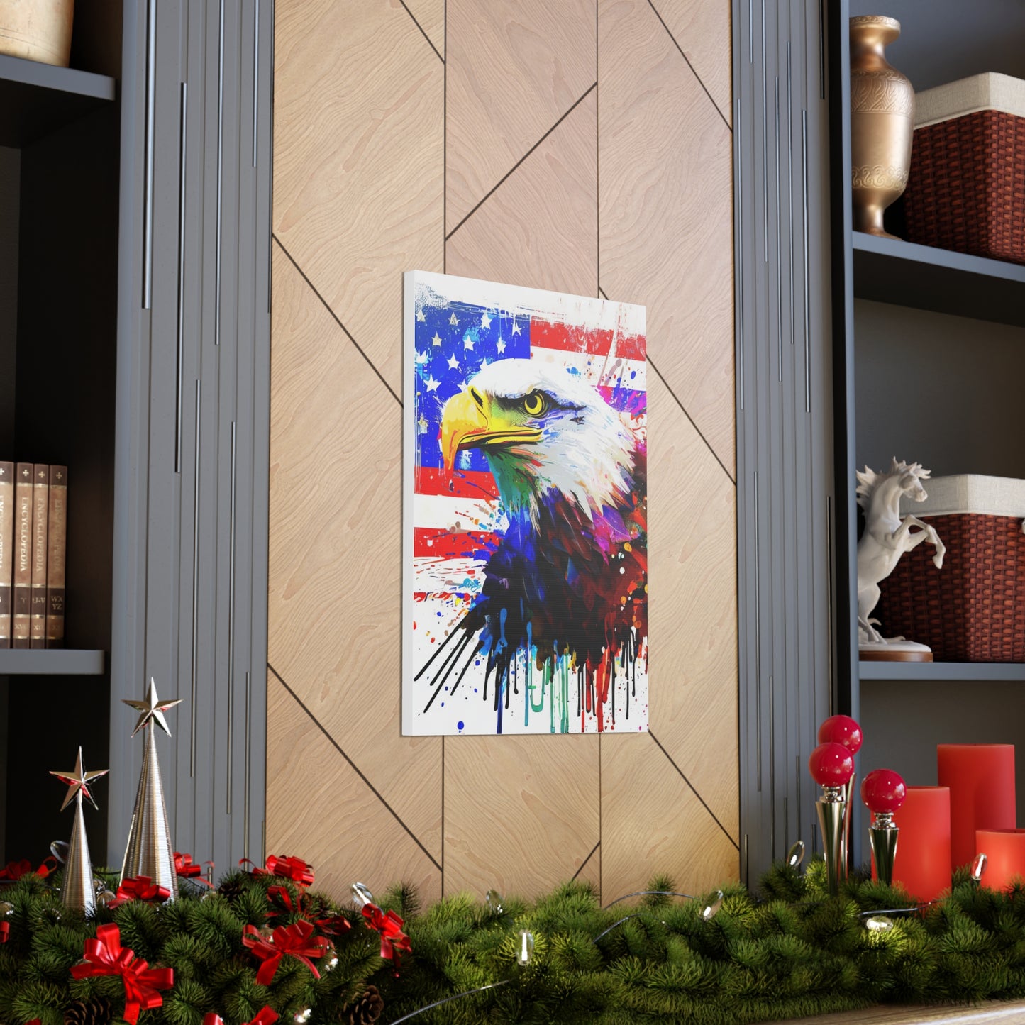 American Eagle Flag  - Canvas Wall Art