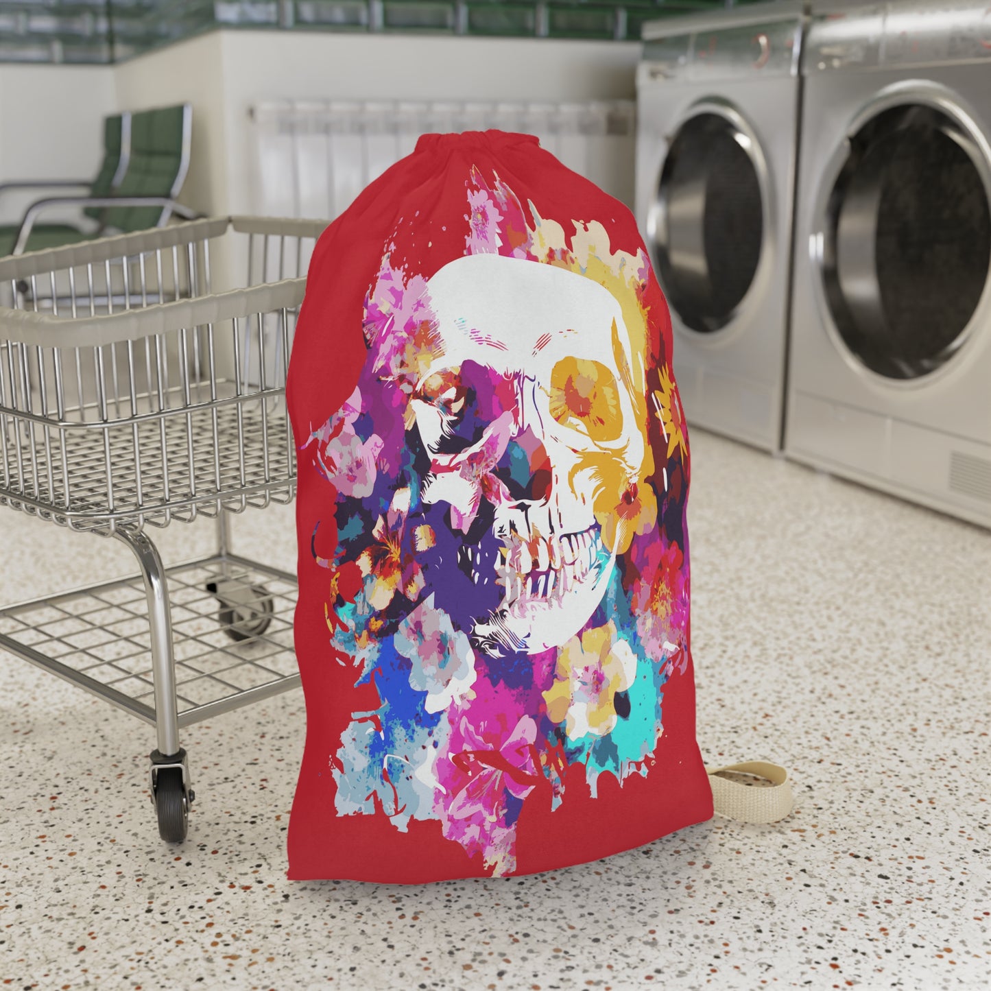 Doom and Bloom Red Laundry Bag