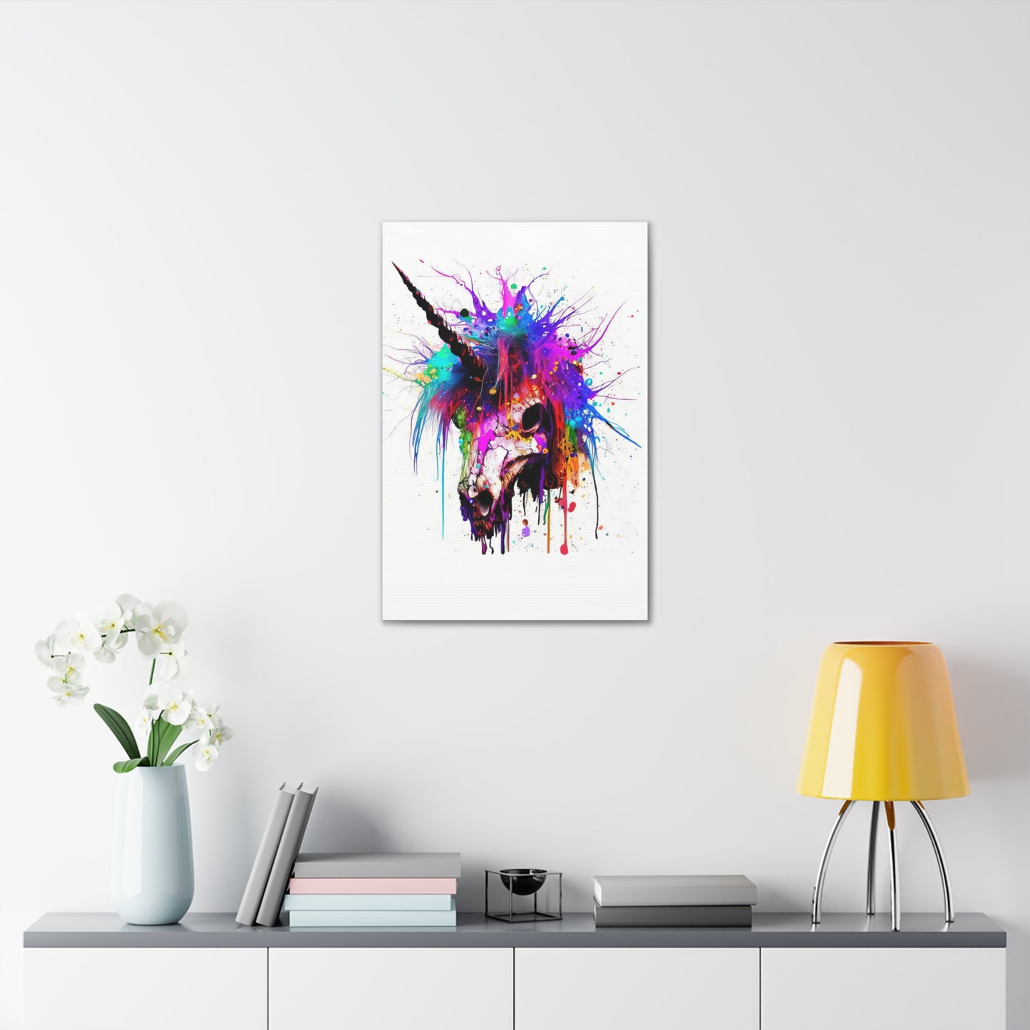 Unicorn Skull - Canvas Wall Art