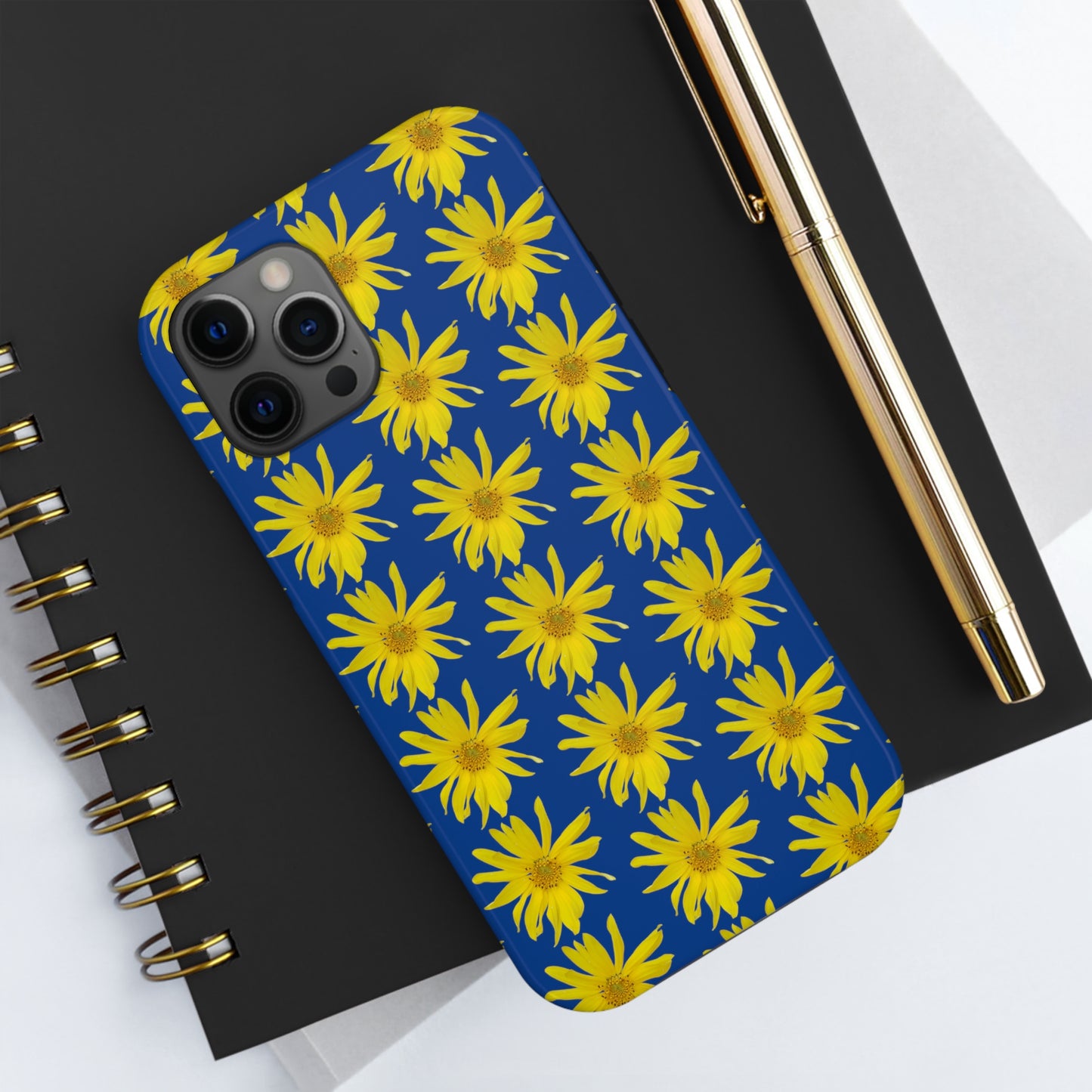 Wild Sunflower Blue Tough Phone Case