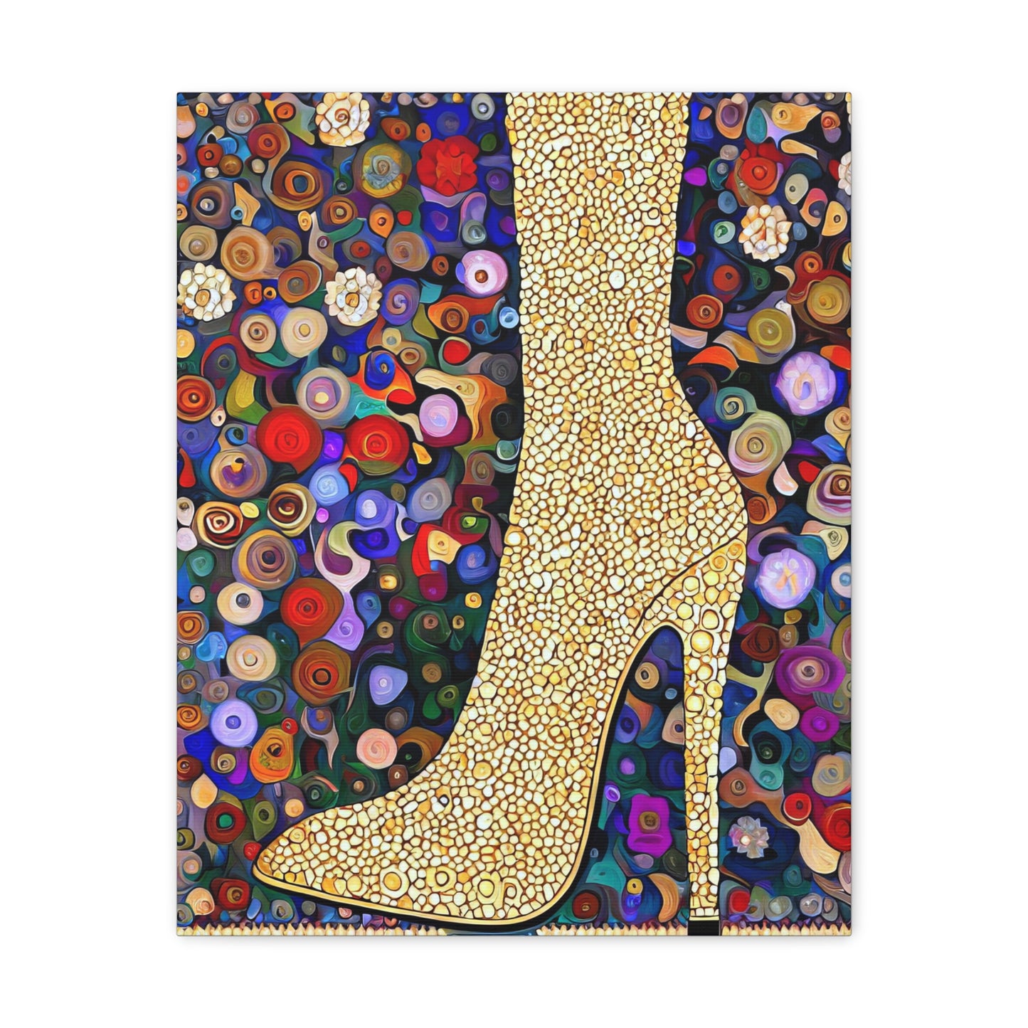 Gold Shoe  - Canvas Wall Art