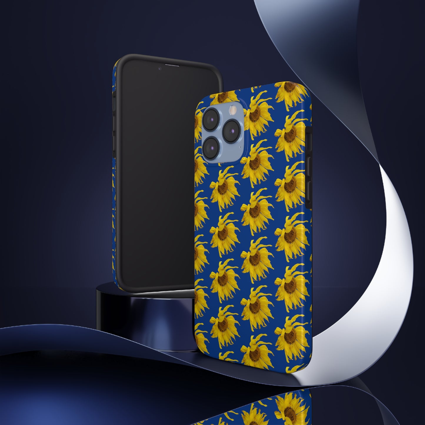 Fall Sunflower Blue Tough Phone Case