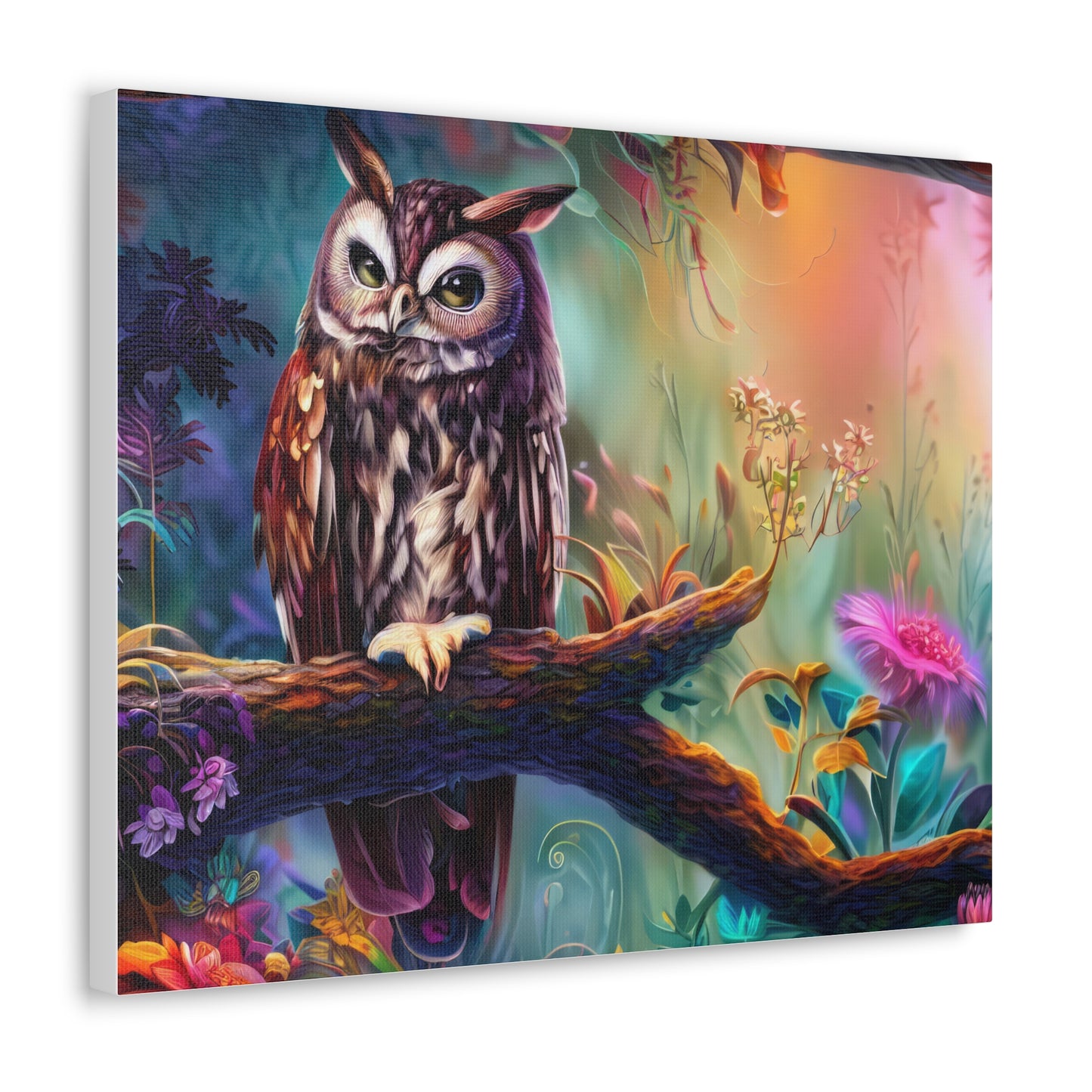 North Dakota Owl - Canvas Wall Art