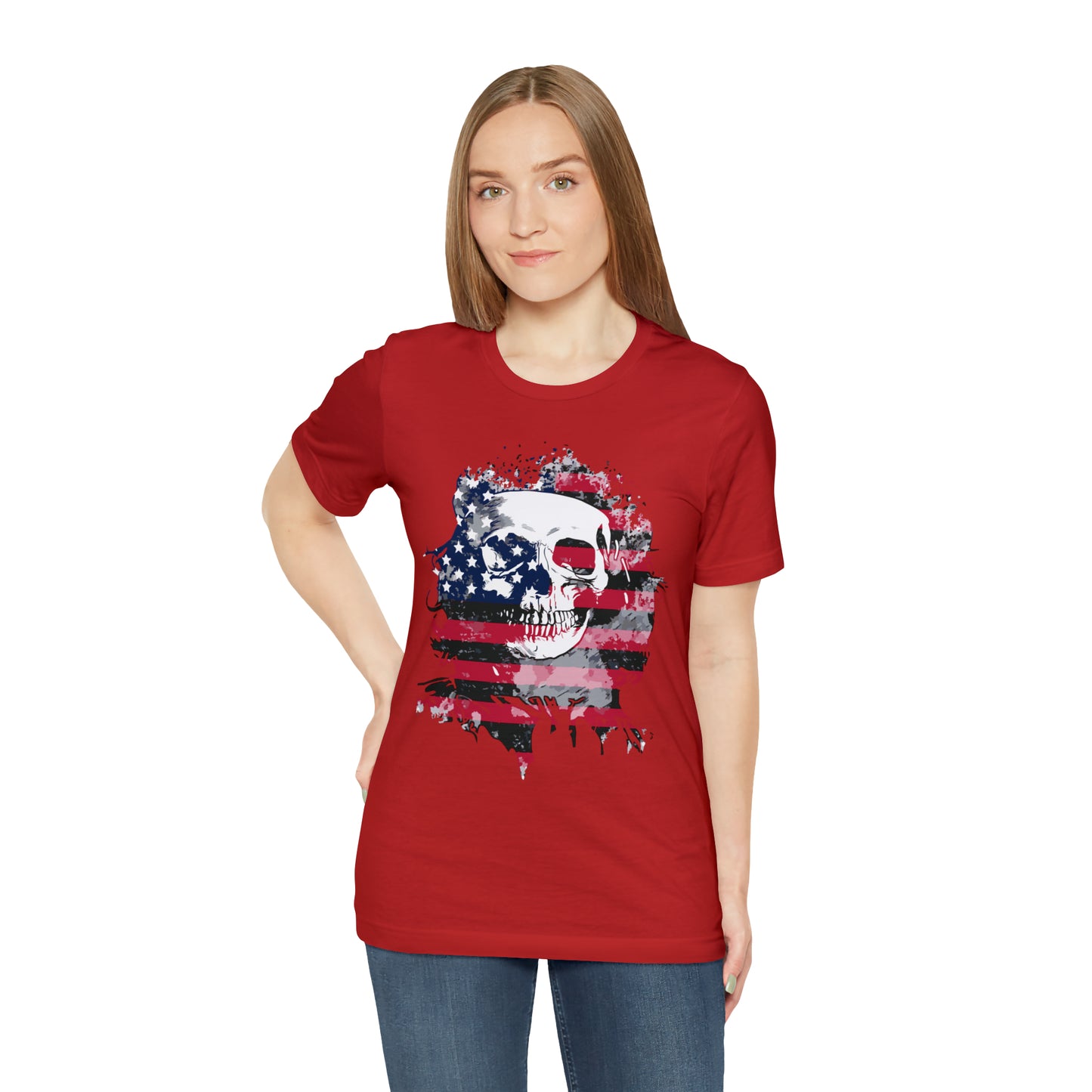 Skull and Flag Unisex Jersey Short Sleeve Tee