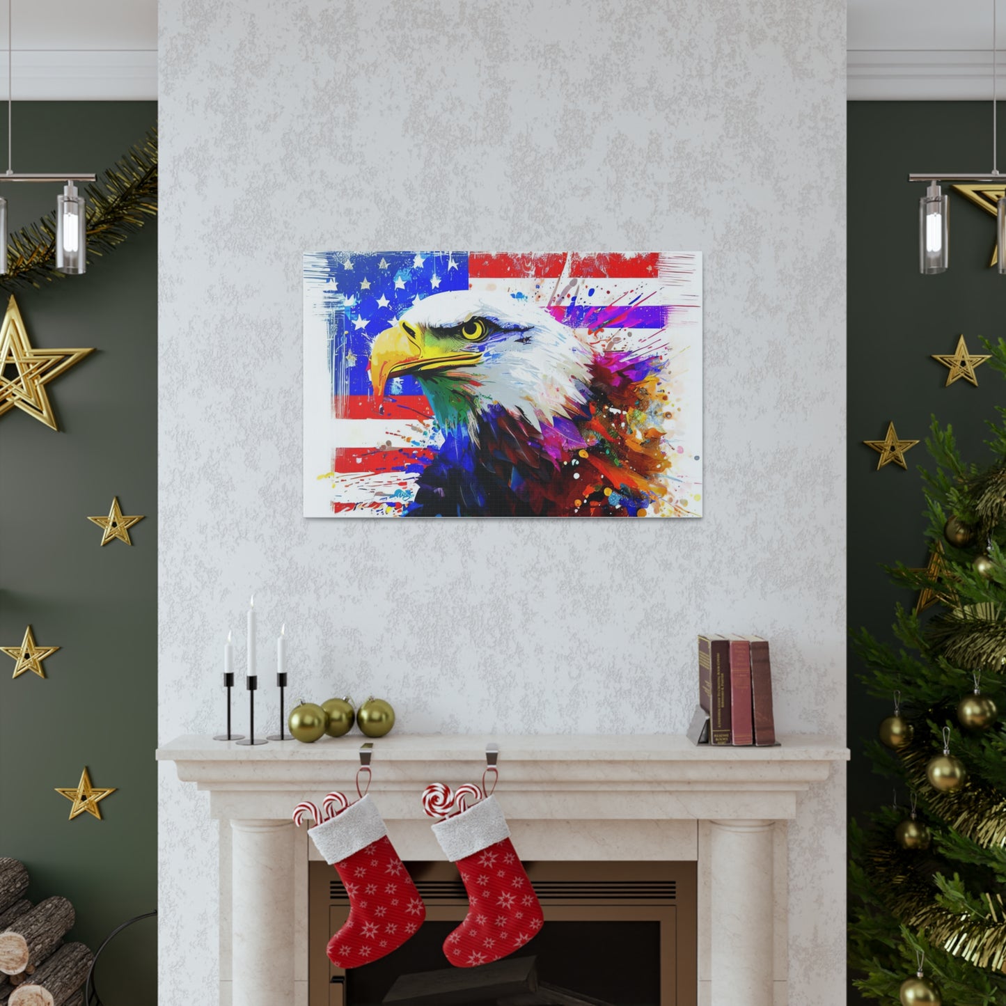 American Eagle Flag  - Canvas Wall Art