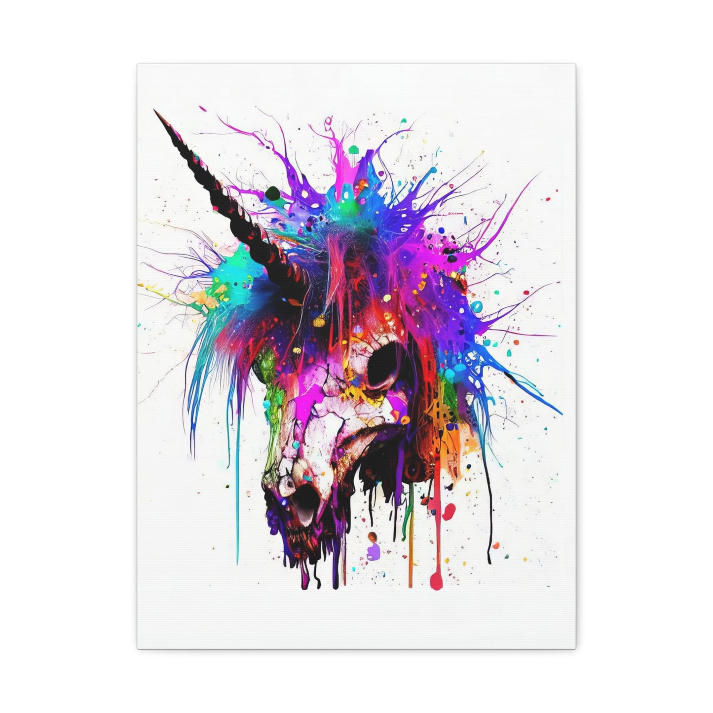 Unicorn Skull - Canvas Wall Art