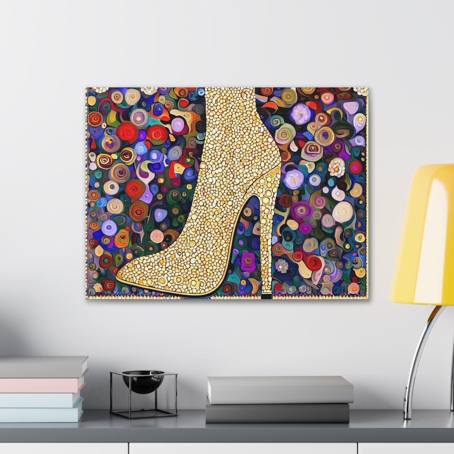 Gold Shoe  - Canvas Wall Art