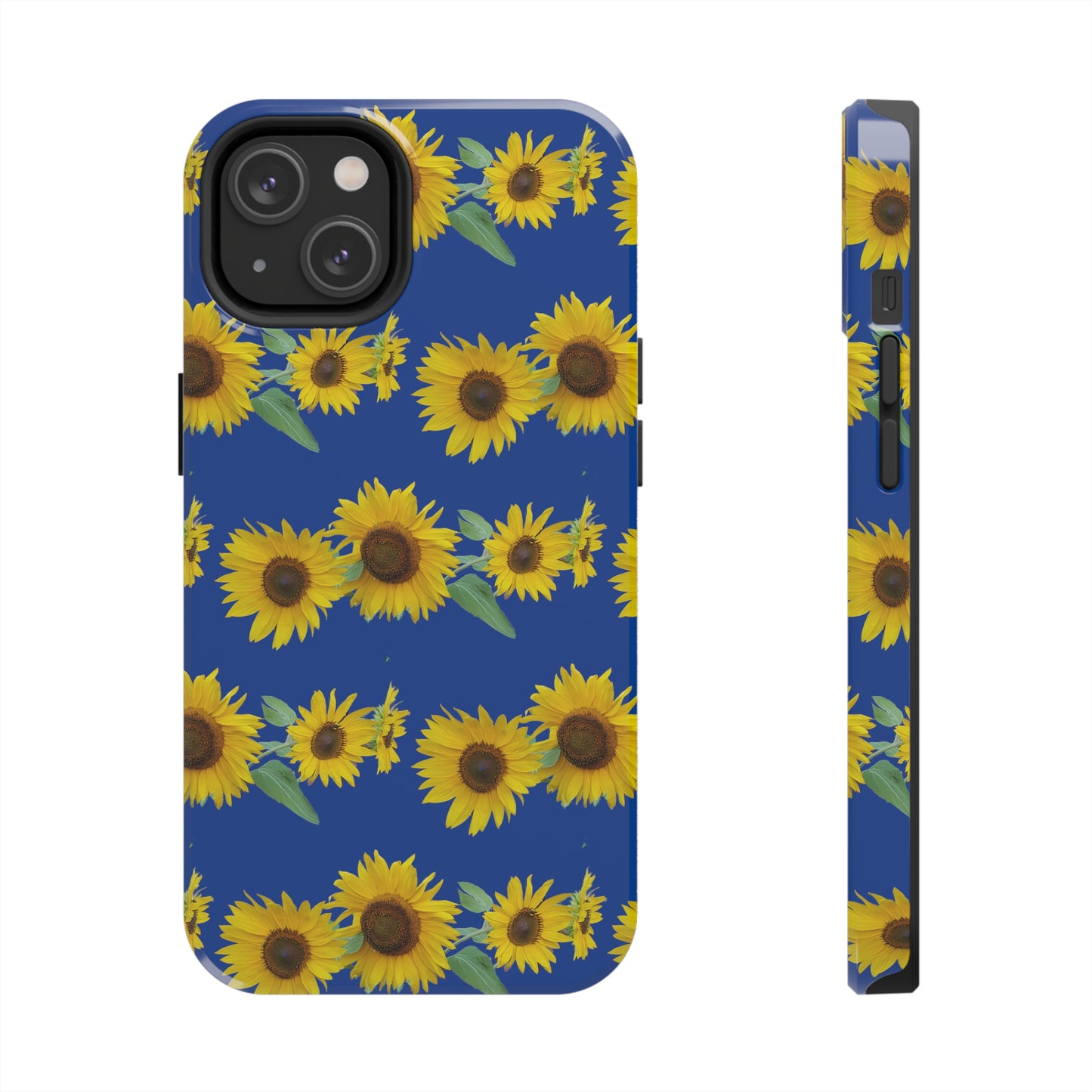 Sunflower Cluster Blue Tough Phone Case