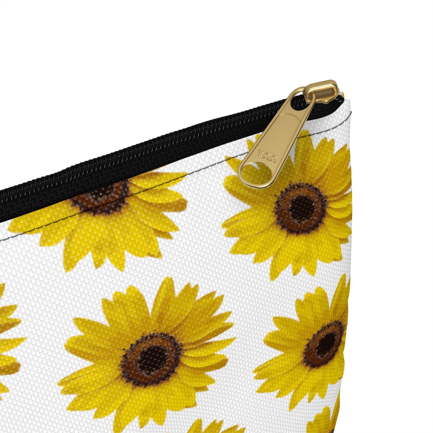 Sunflower White Accessory Pouch