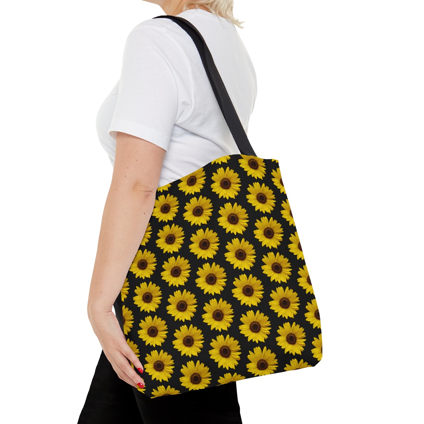 Sunflower Black Tote Bag