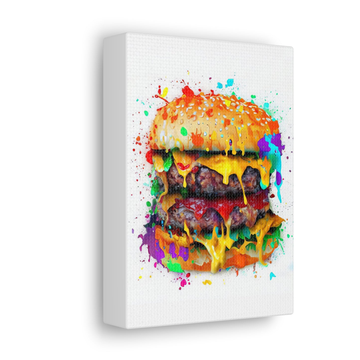 Double Cheese Burger  - Canvas Wall Art