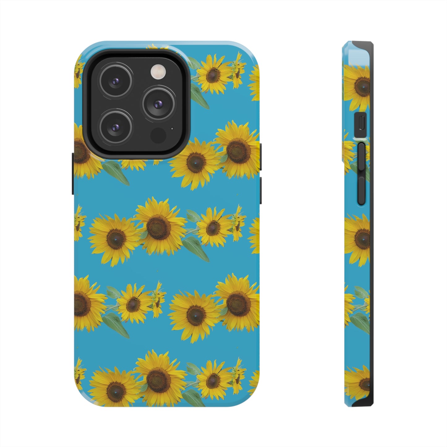 Sunflower Cluster Turquoise Tough Phone Case