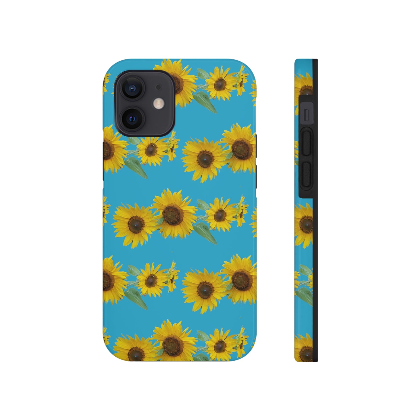 Sunflower Cluster Turquoise Tough Phone Case