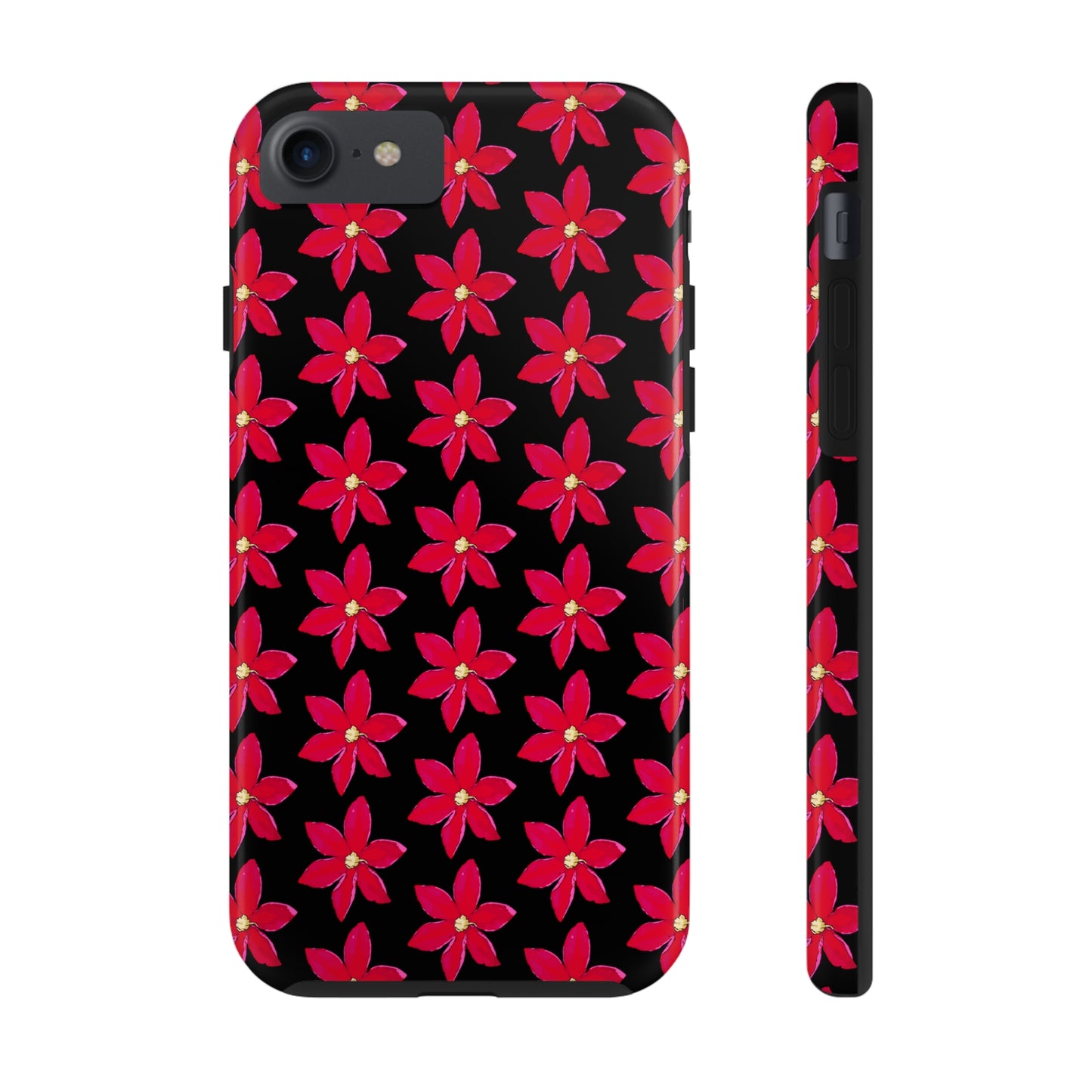 Regency Clematis Black Tough Phone Case