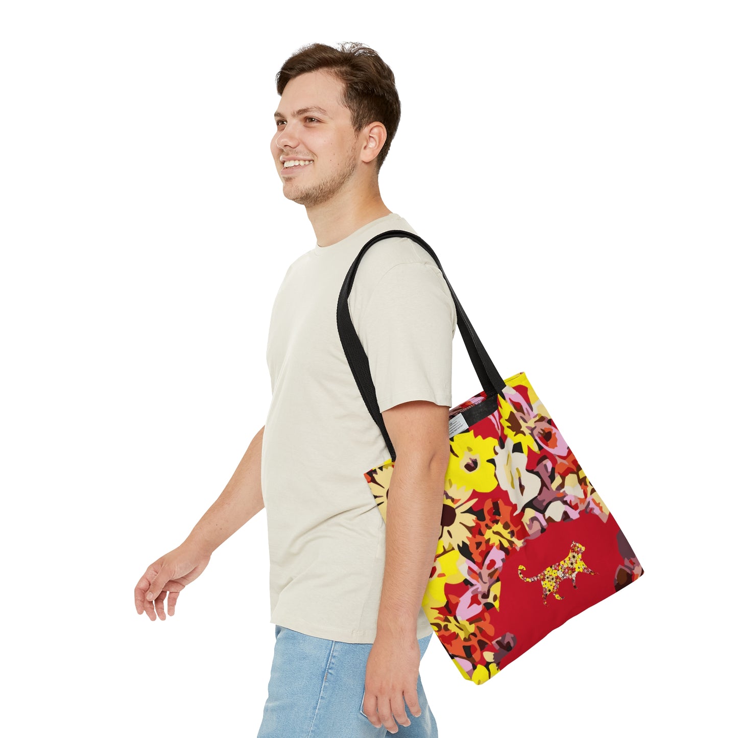 Floral Cat Tote Bag