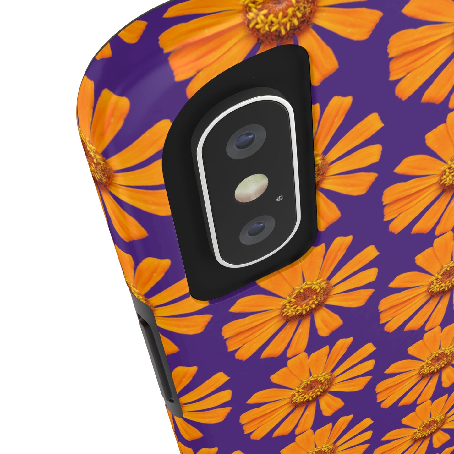 Orange Zinnia Purple Tough Phone Case