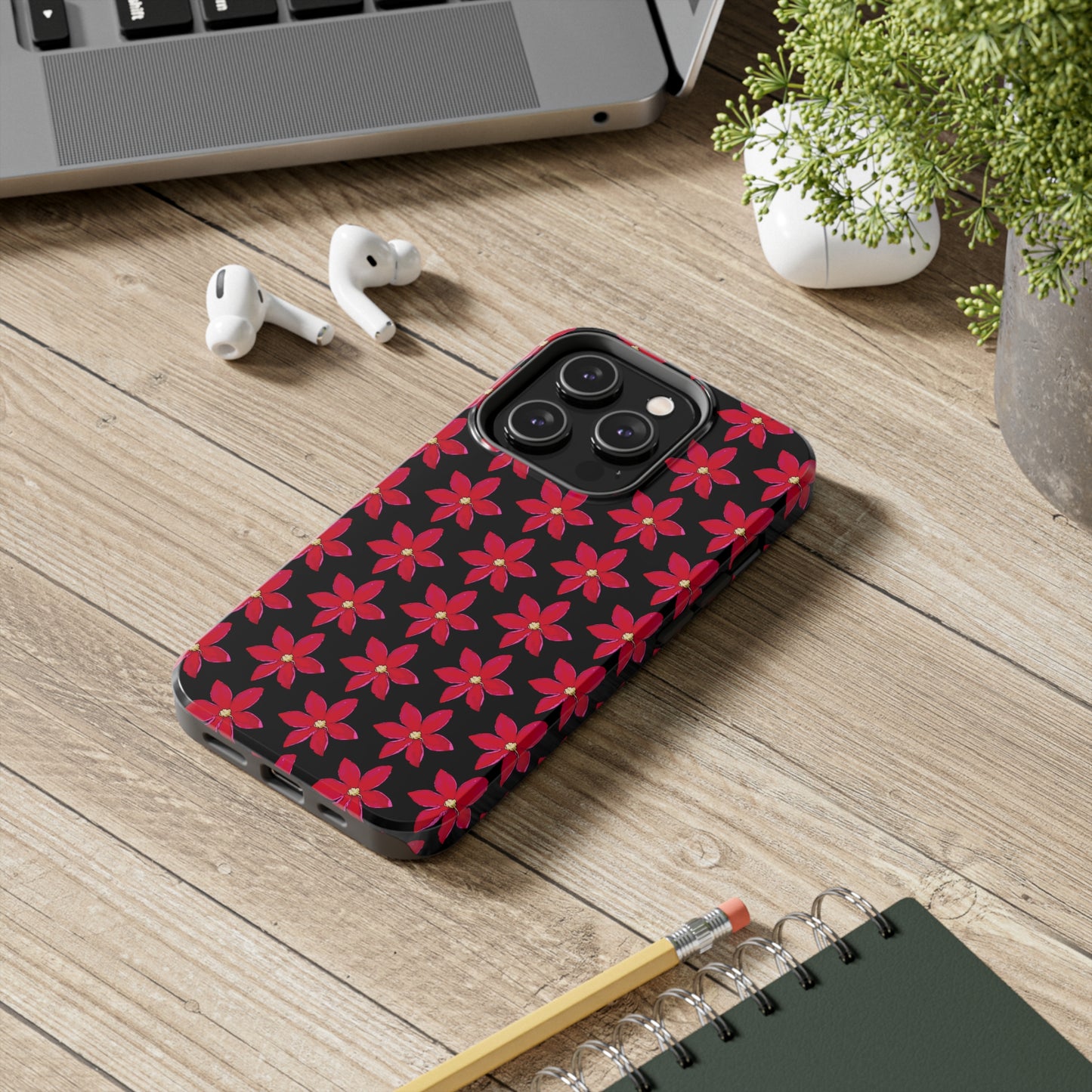 Regency Clematis Black Tough Phone Case