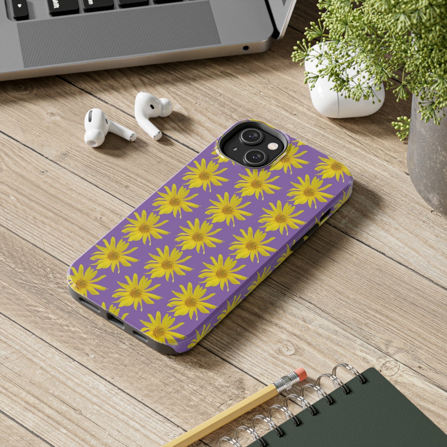 Wild Sunflower Purple Tough Phone Case