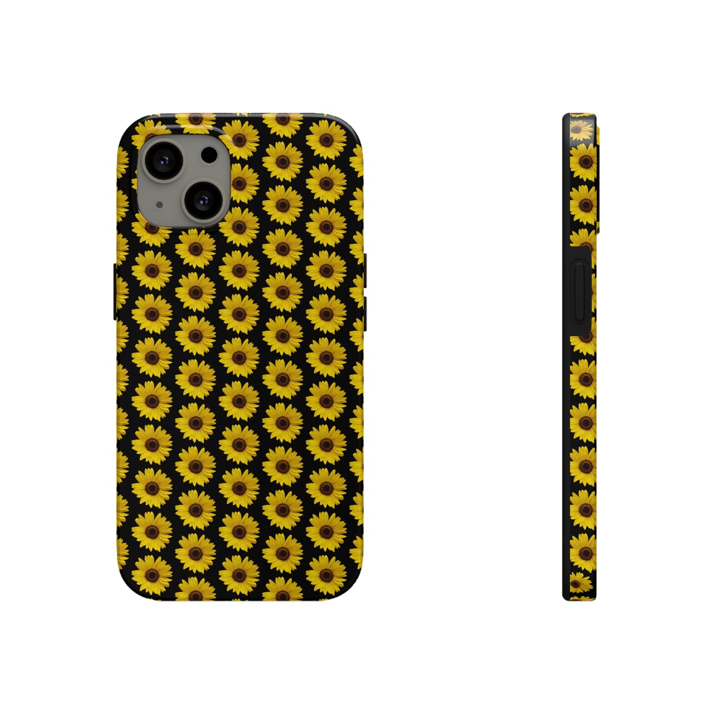 Sunflower Black Tough Phone Case