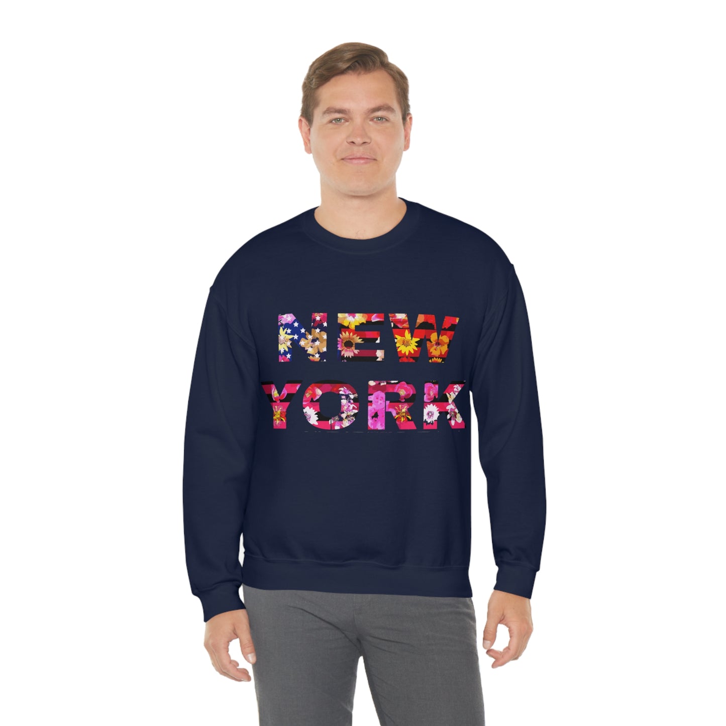 New York Floral Heavy Blend Sweatshirt