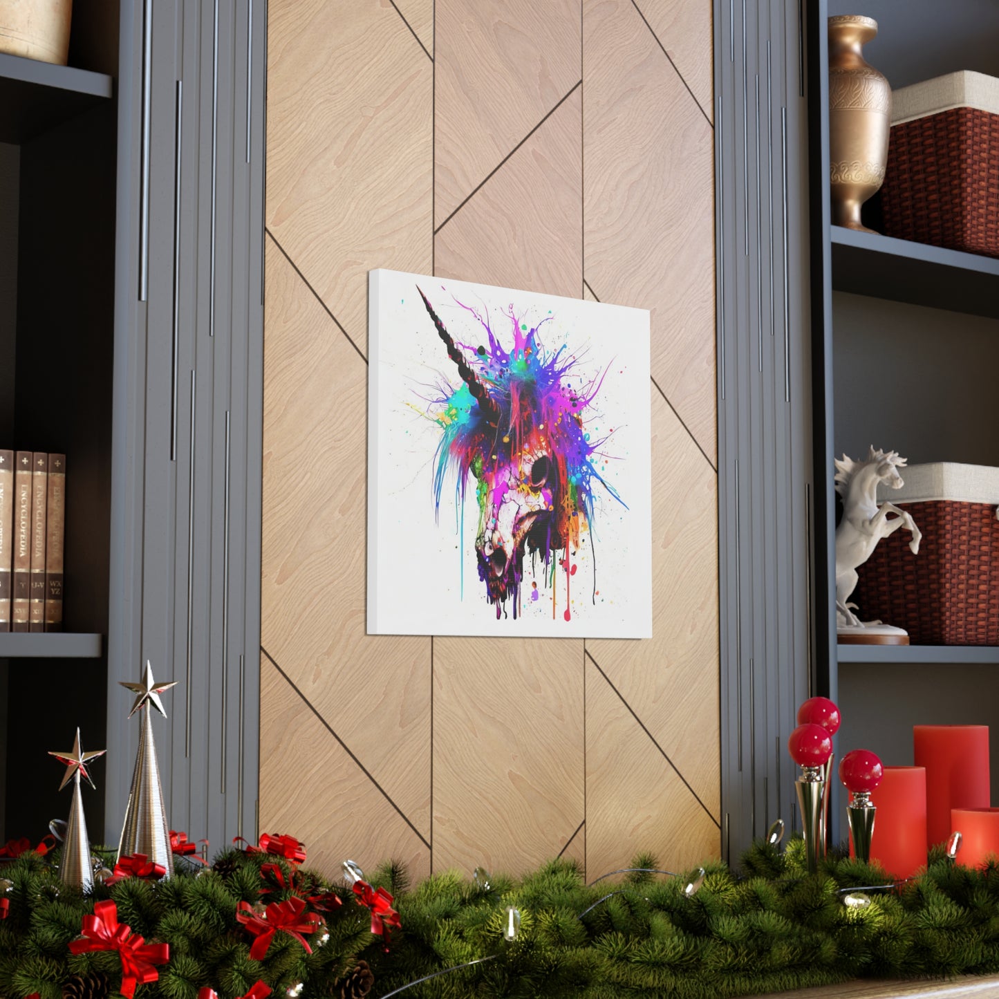 Unicorn Skull - Canvas Wall Art