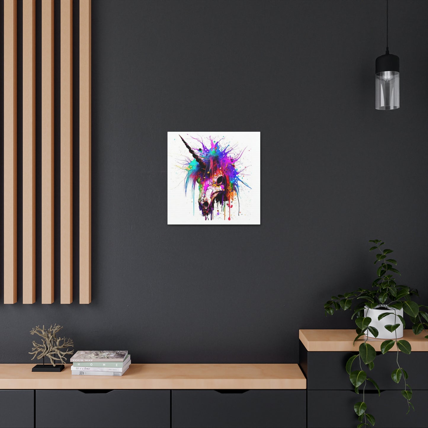 Unicorn Skull - Canvas Wall Art