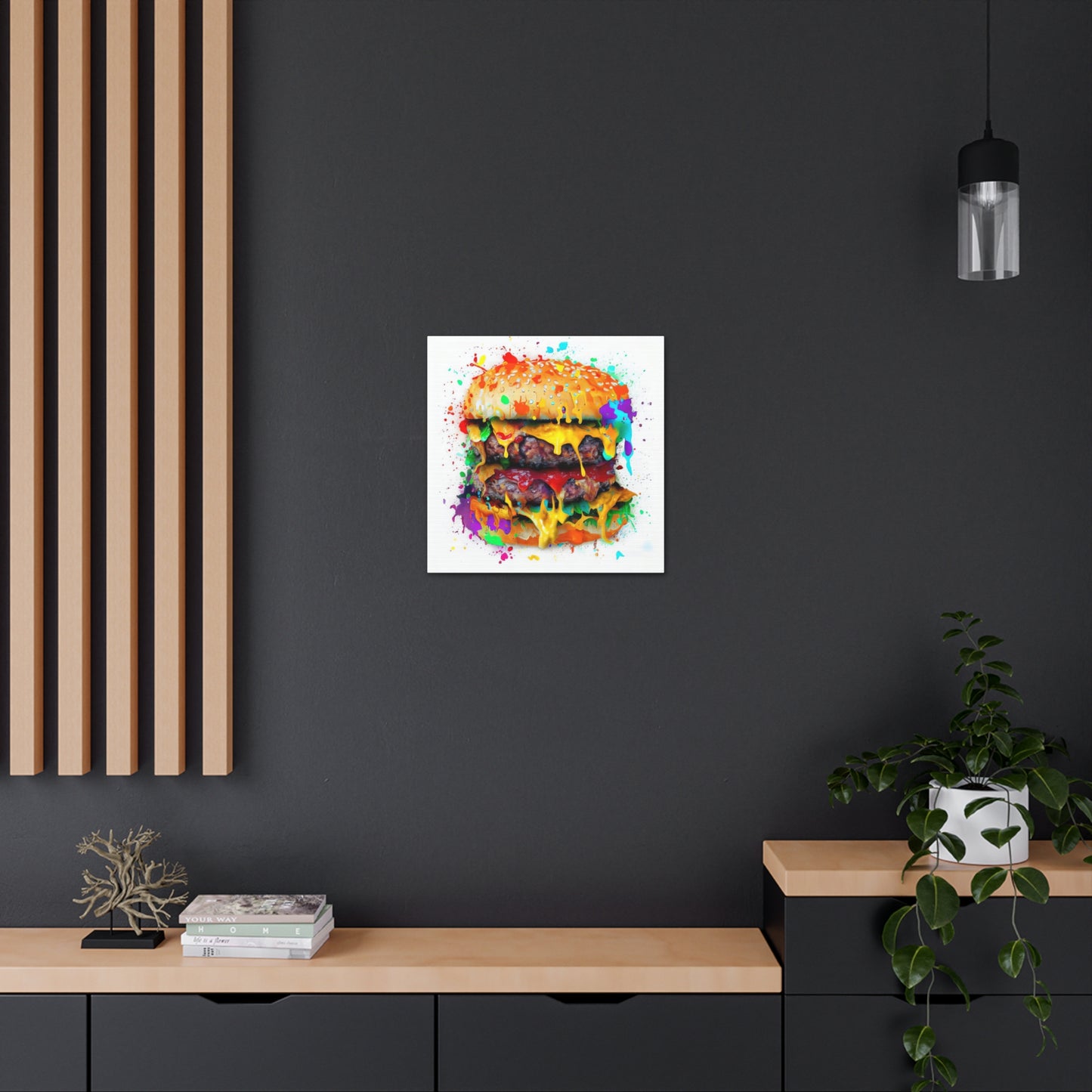 Double Cheese Burger  - Canvas Wall Art