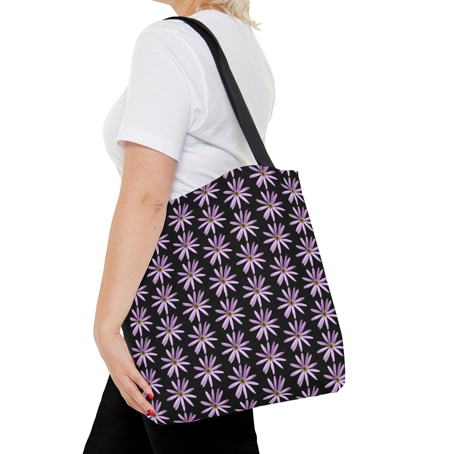 Aster Black Tote Bag