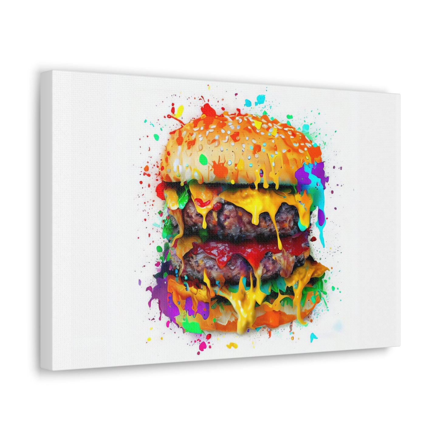 Double Cheese Burger  - Canvas Wall Art