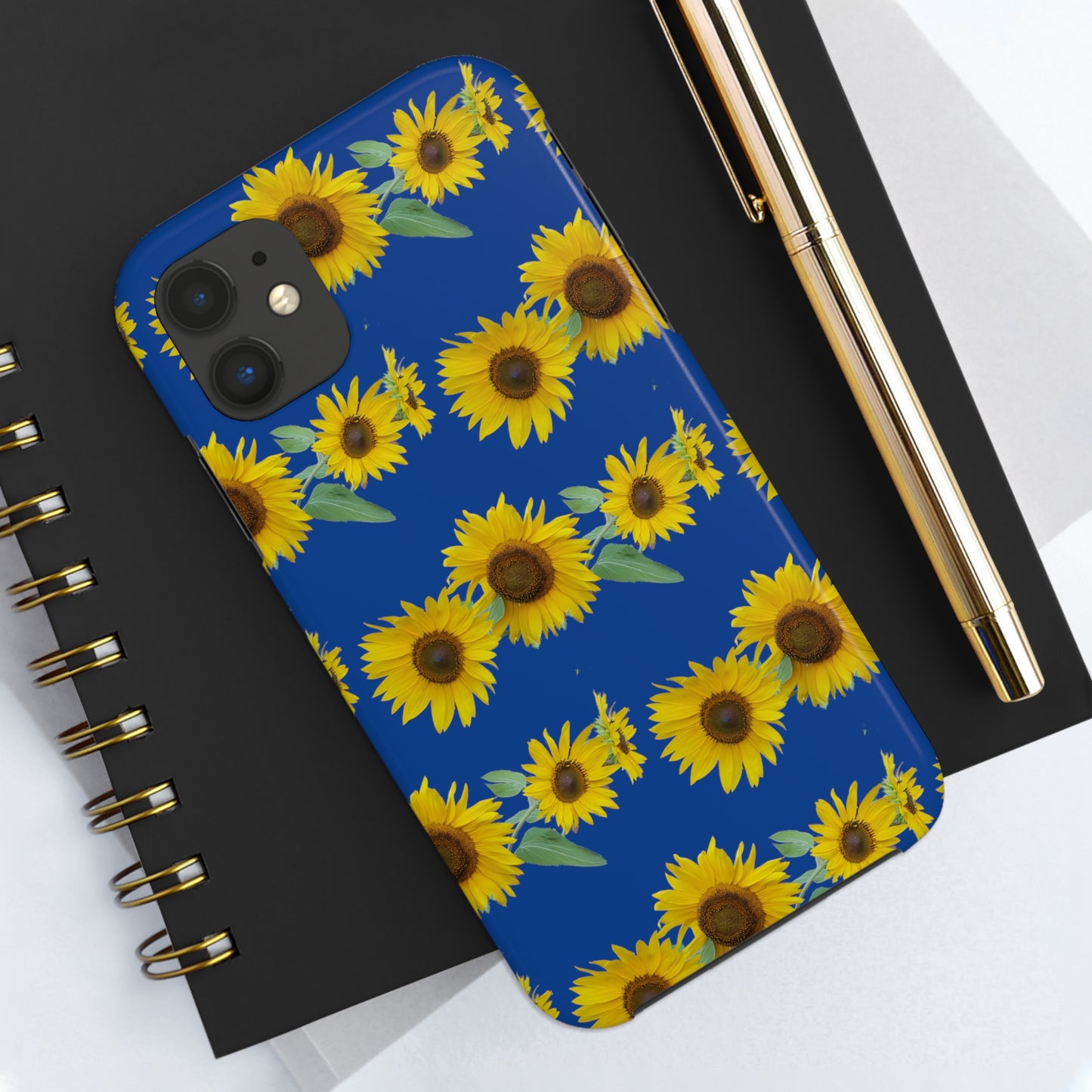 Sunflower Cluster Blue Tough Phone Case