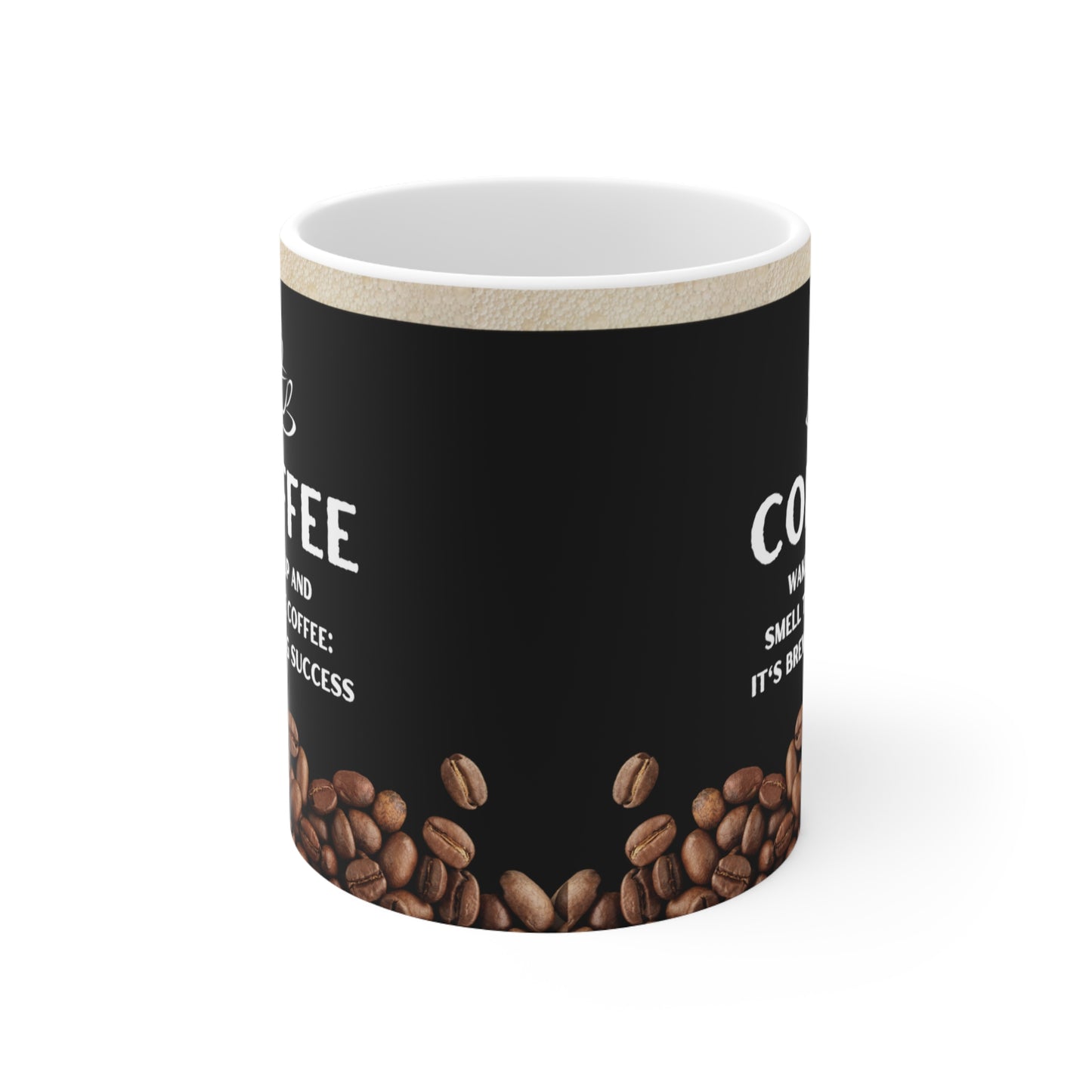 Black Coffee Mug 11oz - Wake up