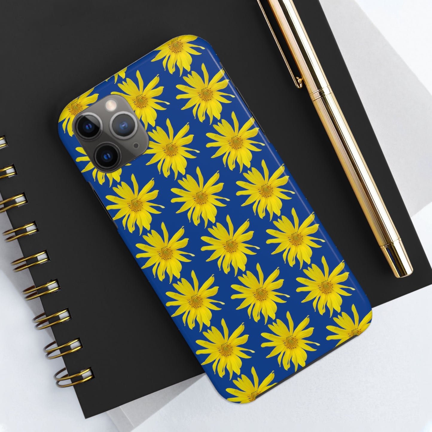 Wild Sunflower Blue Tough Phone Case