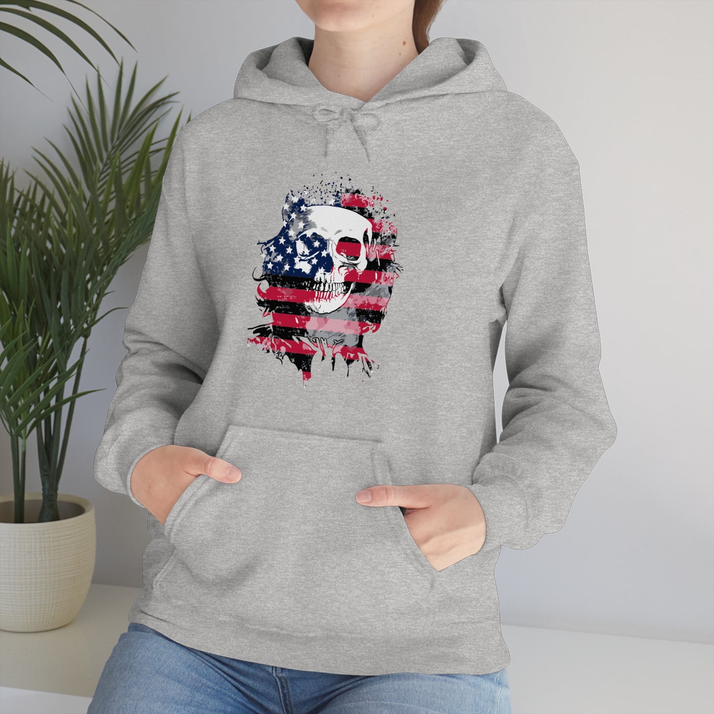 Skull and Flag Unisex Heavy Blend™ Hooded Sweatshirt